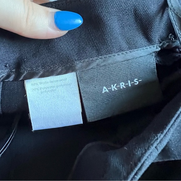 Akris - Straight Leg Pants in Wool - Navy - Picture 4 of 12